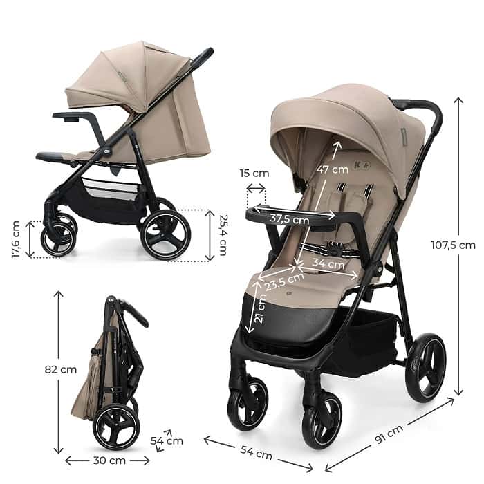 Kinderkraft Buggy TRIG 3 mit Tablett Beige