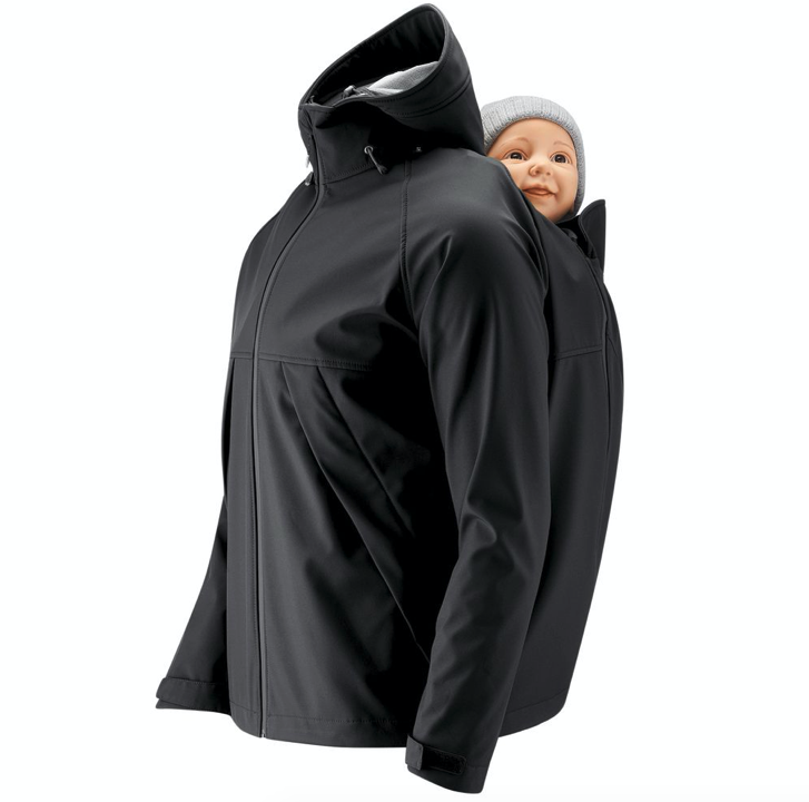 mamalila Softshell-Tragejacke Allrounder FÜR MÄNNER - schwarz L