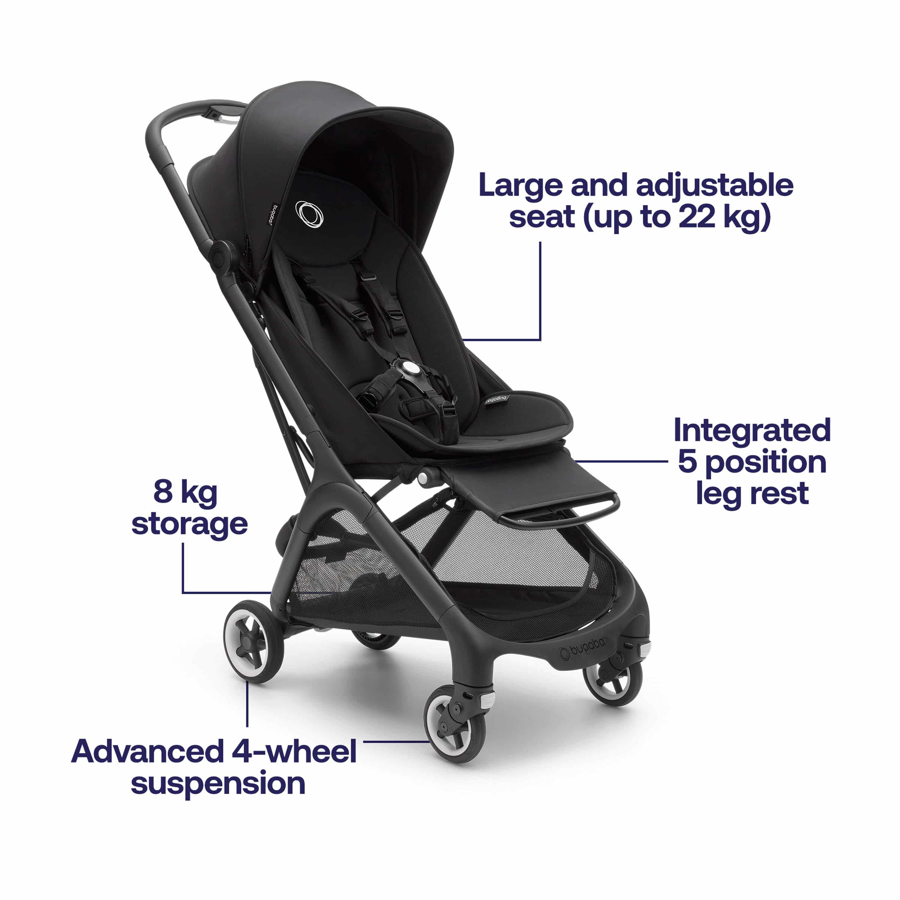 Bugaboo Butterfly komplett mitternachtsschwarz Bugaboo Butterfly komplett mitternachtsschwarz