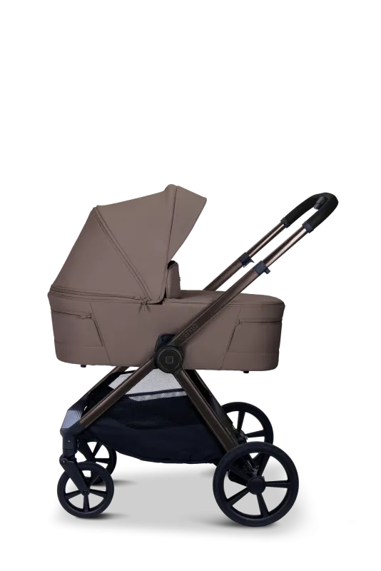 Moon STYLO 5in1 Kombikinderwagen-Set Greige inkl. Wickeltasche, Regenverdeck und Adaptern