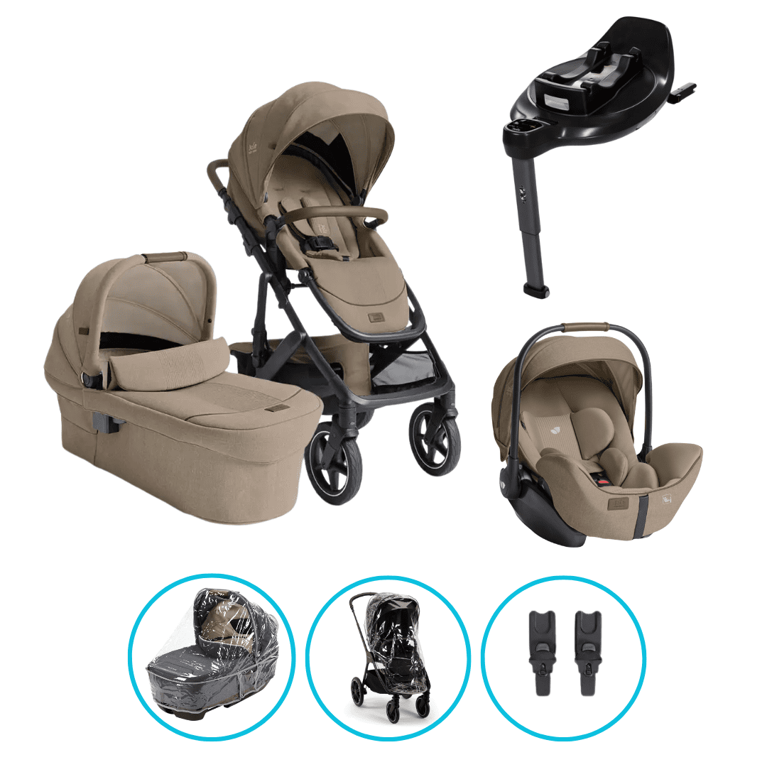 Joie Signature Vinca 4in 1 Kinderwagen Set Sandstone inkl. i-Level Pro Sandstone + Base Encore