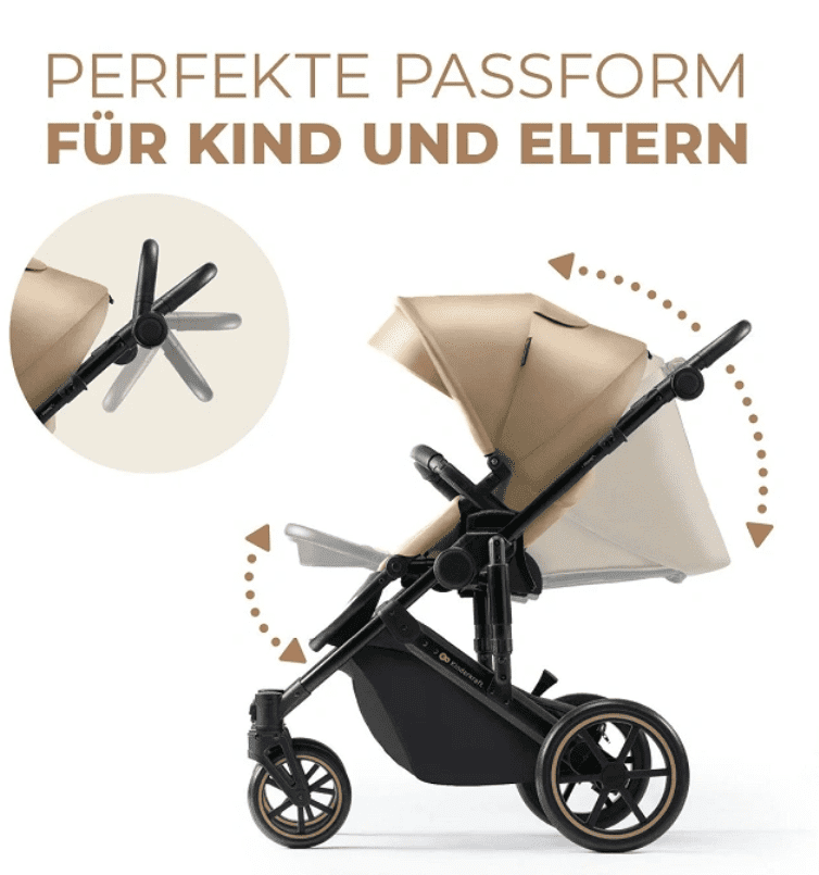 Kinderkraft Kinderwagen 3in1 PRIME 2 PRO Beige Kinderkraft Kinderwagen 3in1 PRIME 2 PRO Beige