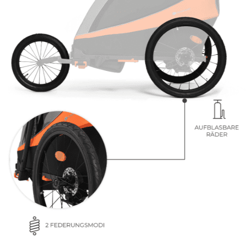 Kinderkraft 3in1 Fahrradanhänger NAVA orange Kinderkraft 3in1 Fahrradanhänger NAVA orange