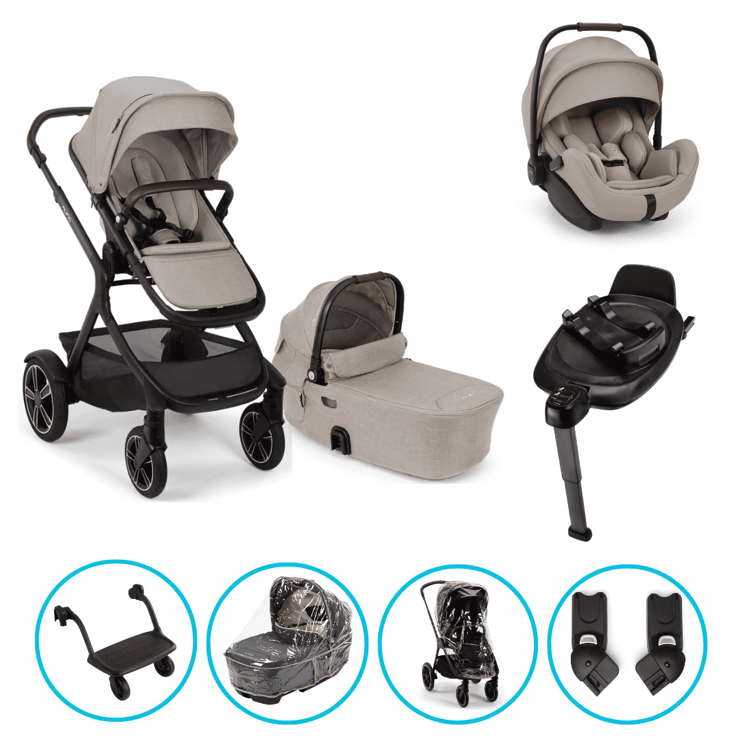 Nuna Demi Next 4in1 Kinderwagen Set Chateau inkl. Arra Flex Chateau, Base Next und Rider Board