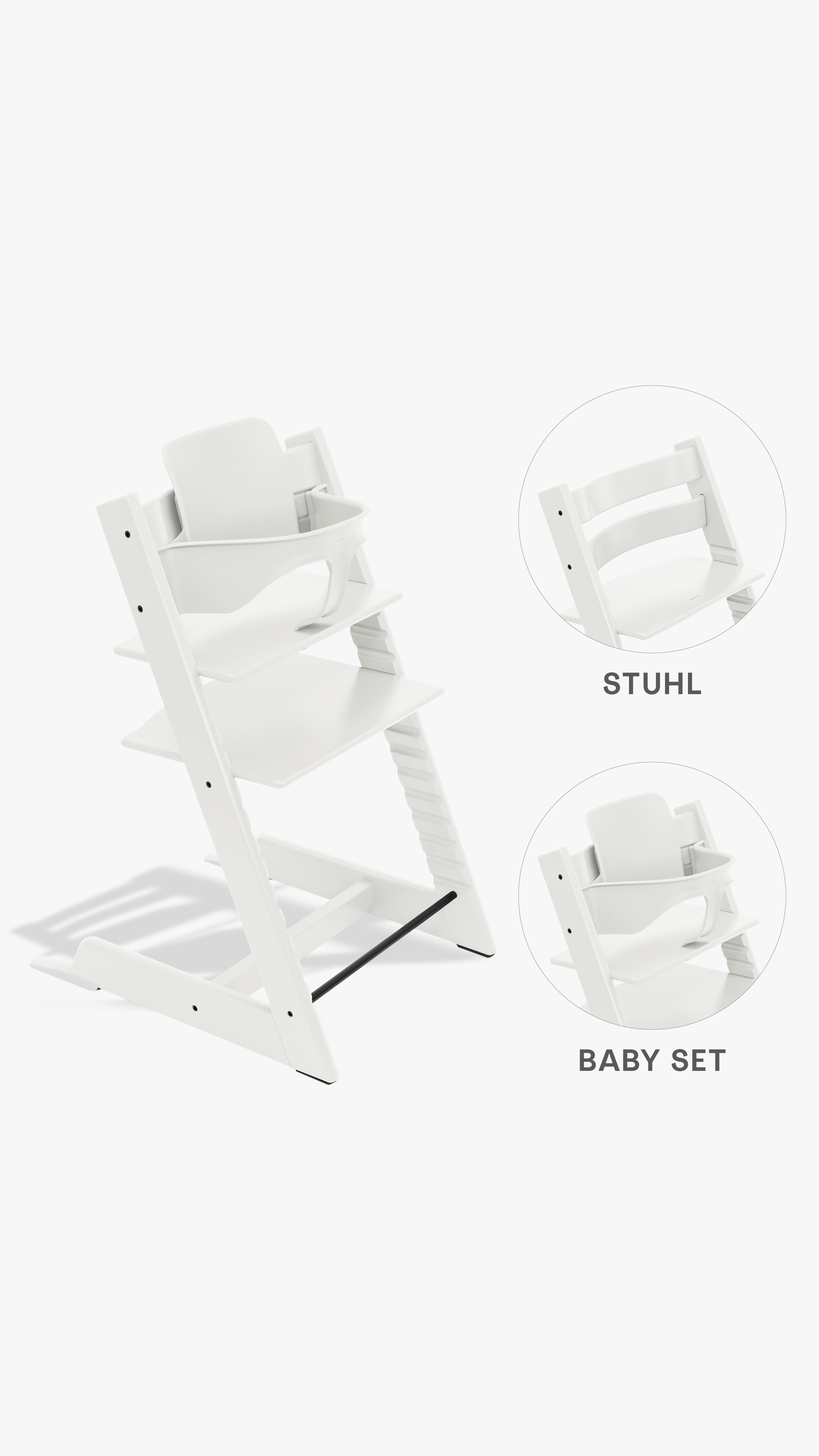 Stokke Tripp Trapp Hochstuhl + Baby-Set White  Stokke Tripp Trapp Hochstuhl + Baby-Set White