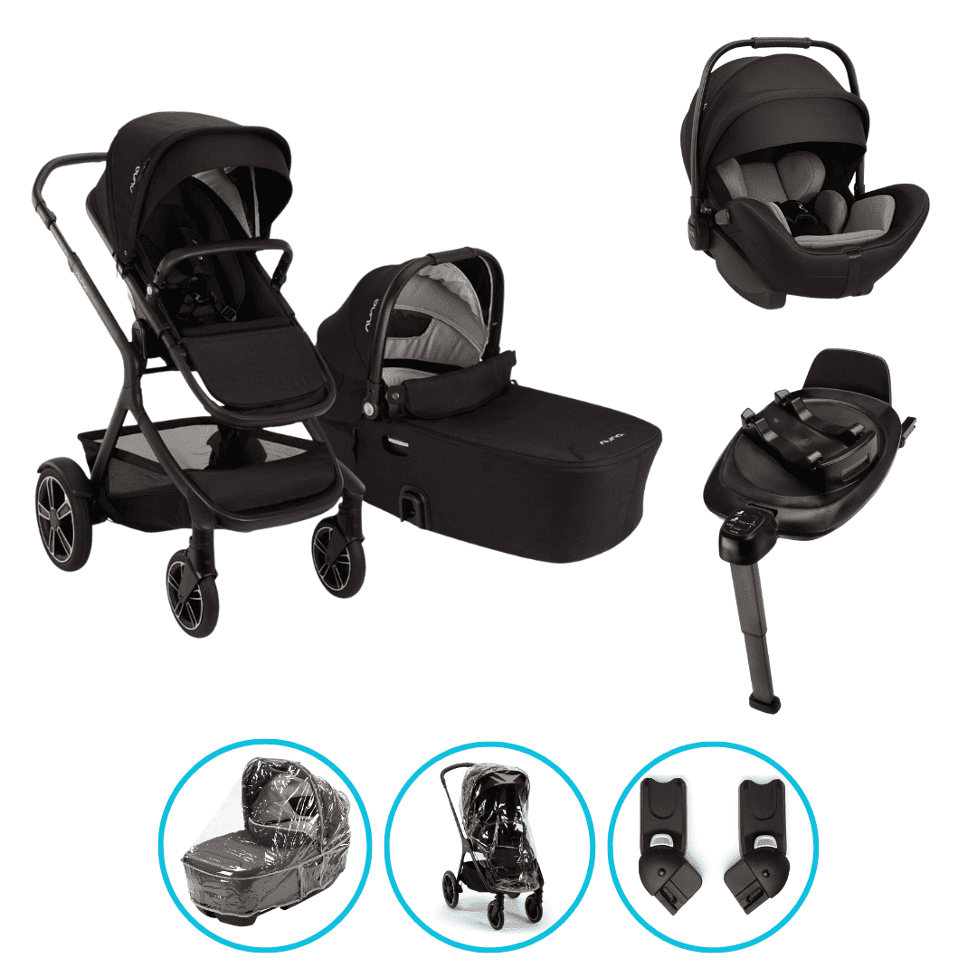 Nuna Demi Next 4in1 Kinderwagen Set Caviar inkl. Arra Flex Caviar und Base Next