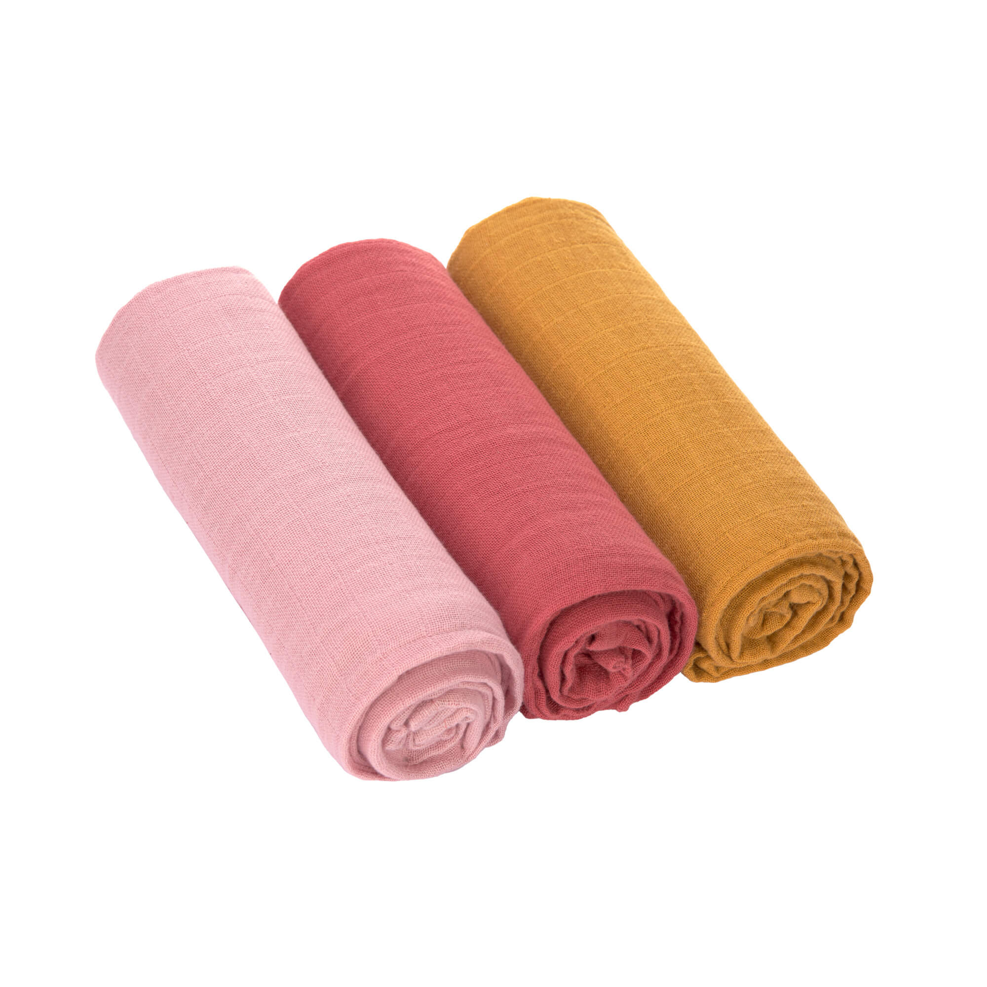 Lässig - Mulltücher 3er Set 85 x 85 cm Rose Lässig - Mulltücher 3er Set 85 x 85 cm Rose