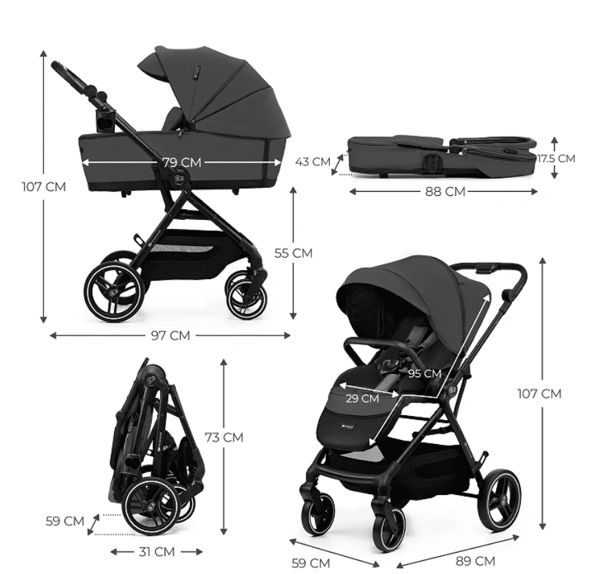 Kinderkraft Kinderwagen 3in1 YOXI grey Kinderkraft Kinderwagen 3in1 YOXI grey