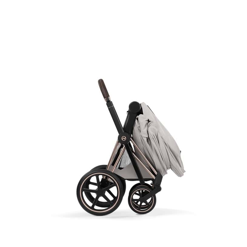  Cybex Priam Style Kinderwagen Set 3in1 Chrome Brown / City Grey inkl. Cloud T Sepia Black
