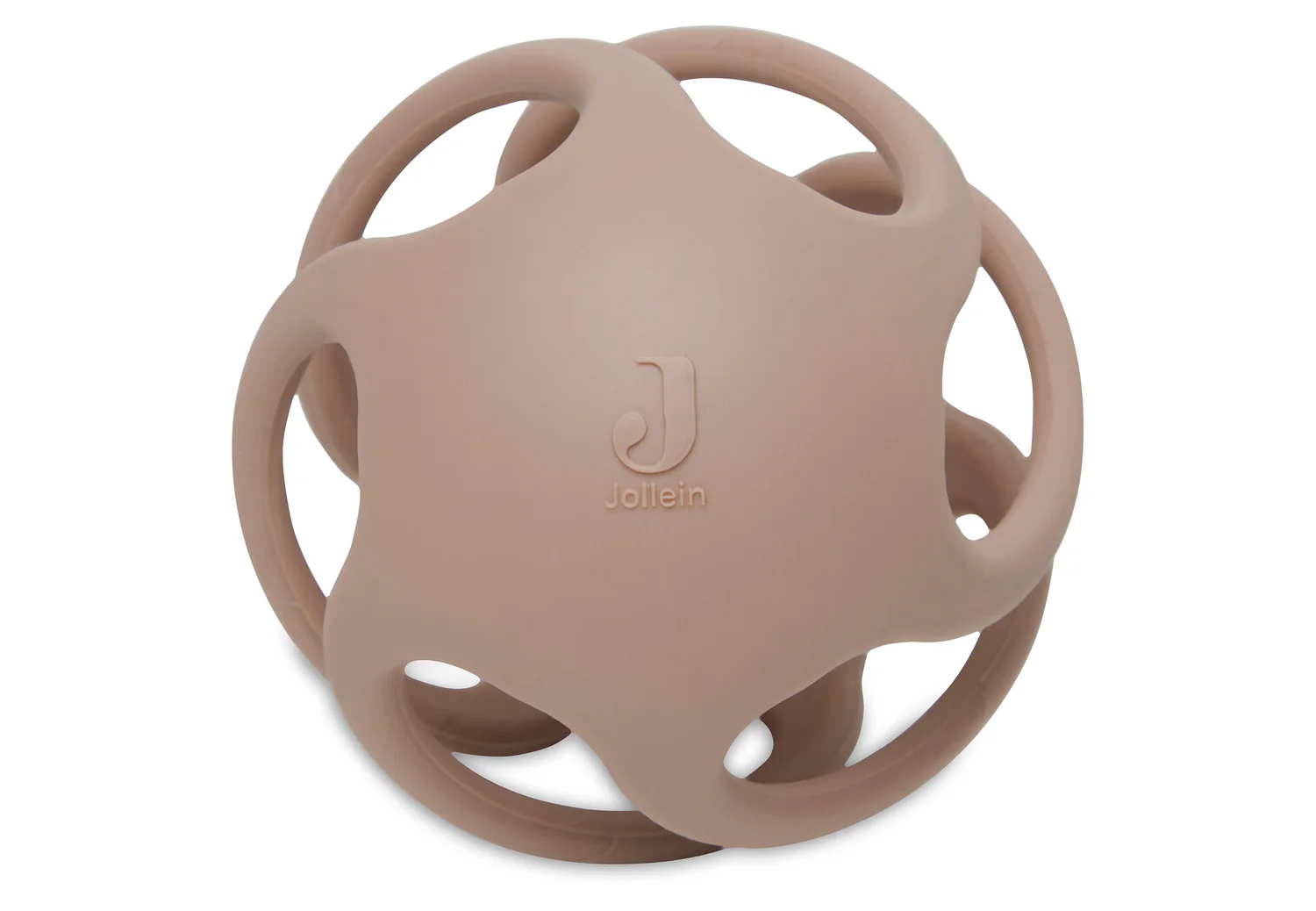 Jollein Ball aus Silikon Ø 9,5cm Biscuit – Entdecke den BPA-freien Silikon-Beißring Biscuit für dein Baby. Leicht zu greifen, sicher, ideal für unterwegs und perfekt als Geschenk zur Geburt.