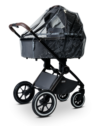 Moon GIO Fold Kombikinderwagen Onyx mit Lightweight-Rädern inkl. GRATIS Adapter und Regenverdeck