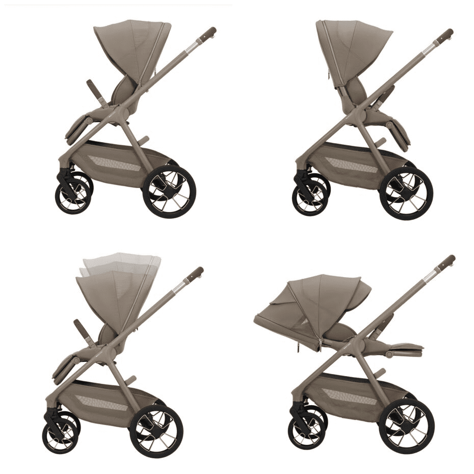 Maxi Cosi Oxford + 5in1 Kinderwagen-Set Oak Truffle inkl. Babyschale Oak Truffle und Base