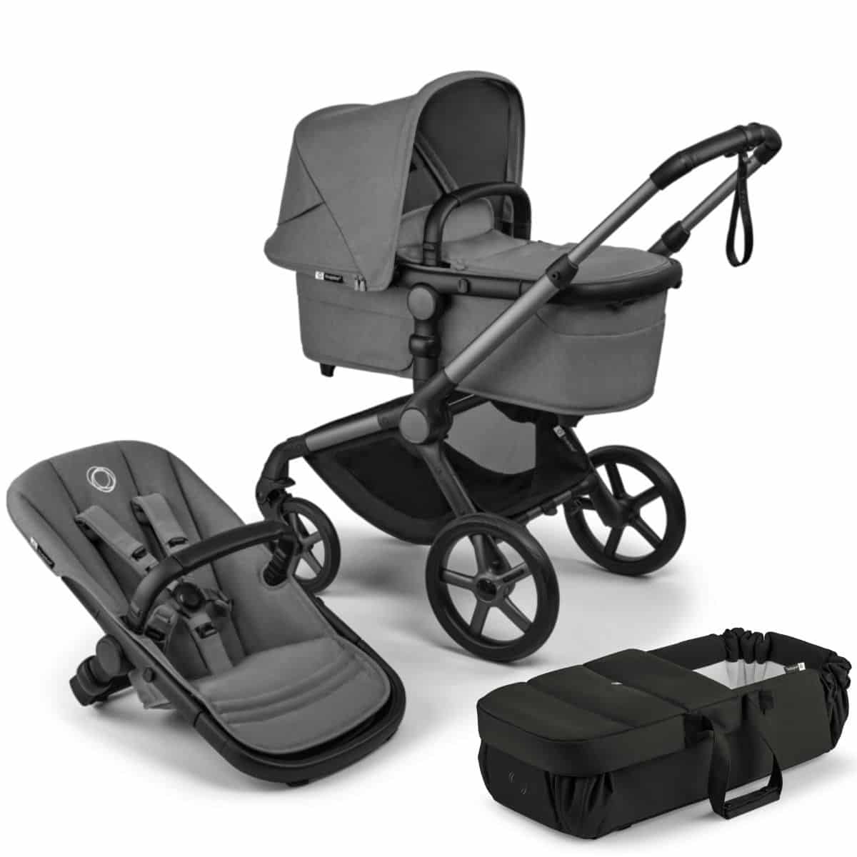 Bugaboo Fox5 Renew Kombikinderwagen Moon Grey inkl. gratis Babynest
