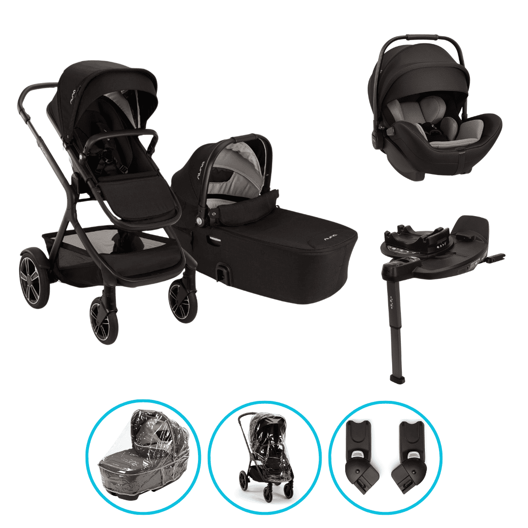 Nuna DEMI Next 4in1 Kinderwagen Set Caviar inkl. Arra Flex Caviar und Base Curv