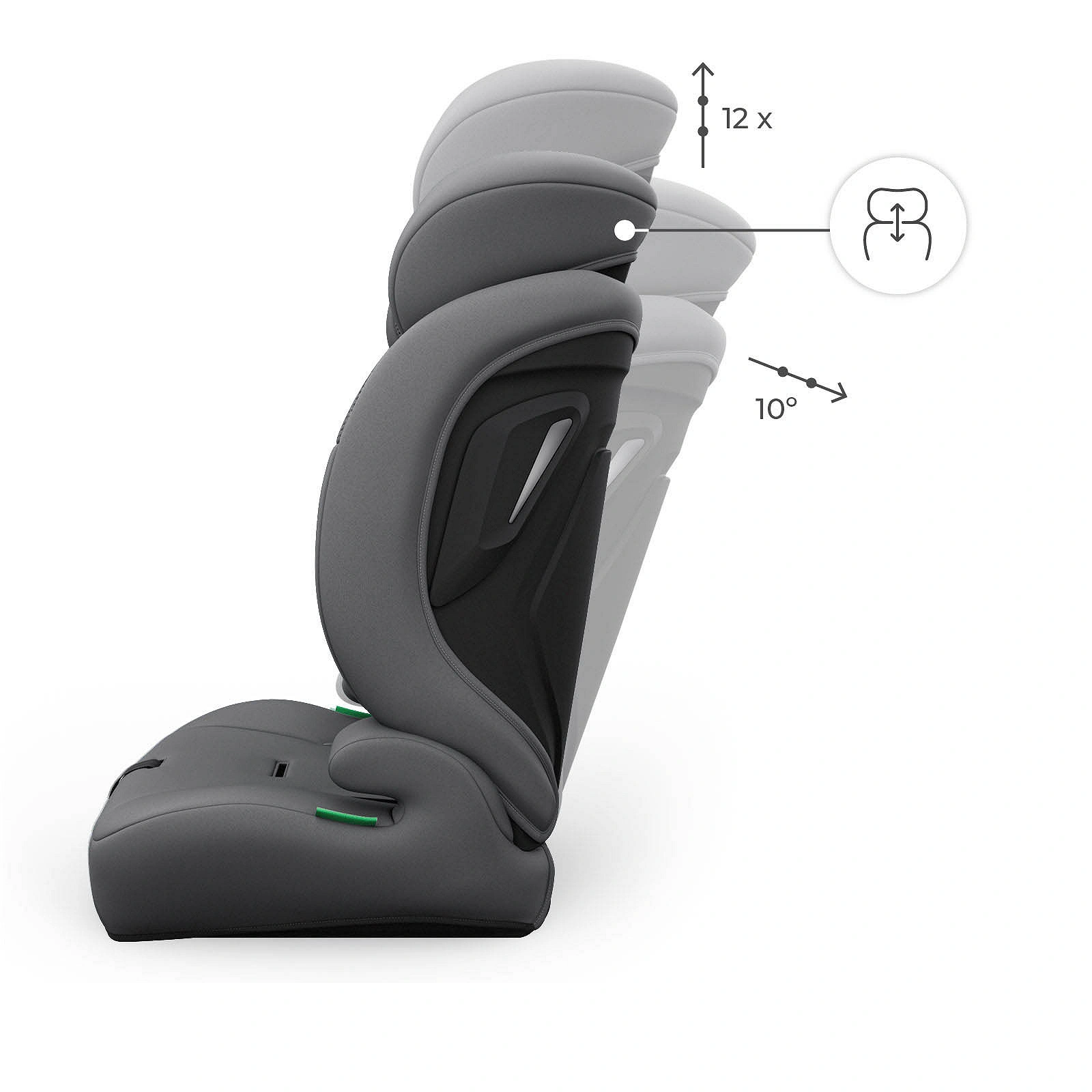 Kinderkraft COMFORT UP 2 PLUS i-Size Kindersitz Grau
