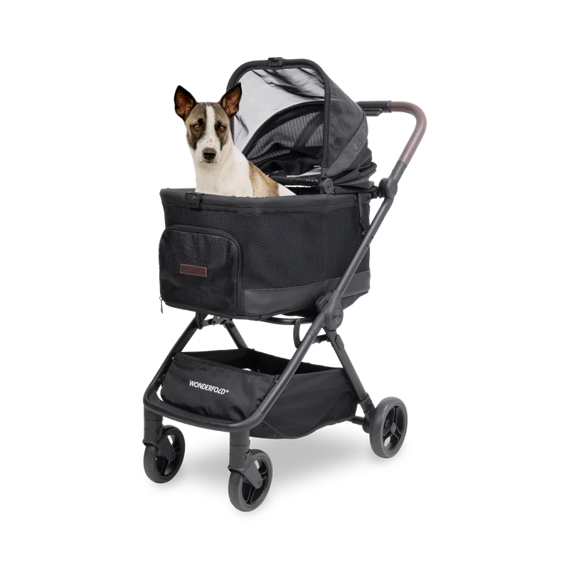 Wonderfold Bella-Haustier-Buggy Schwarz