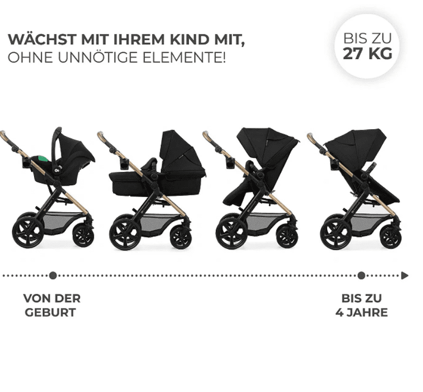 Kinderkraft 4in1 Kombikinderwagen MOOV 2 schwarz Kinderkraft 4in1 Kombikinderwagen MOOV 2 schwarz