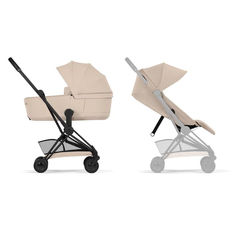 Cybex Coya Komfort Kombikinderwagen Matt Black Cozy Beige