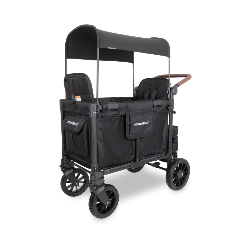 Wonderfold W2 Luxe Pro KinderVan 2-Sitzer - Schwarz