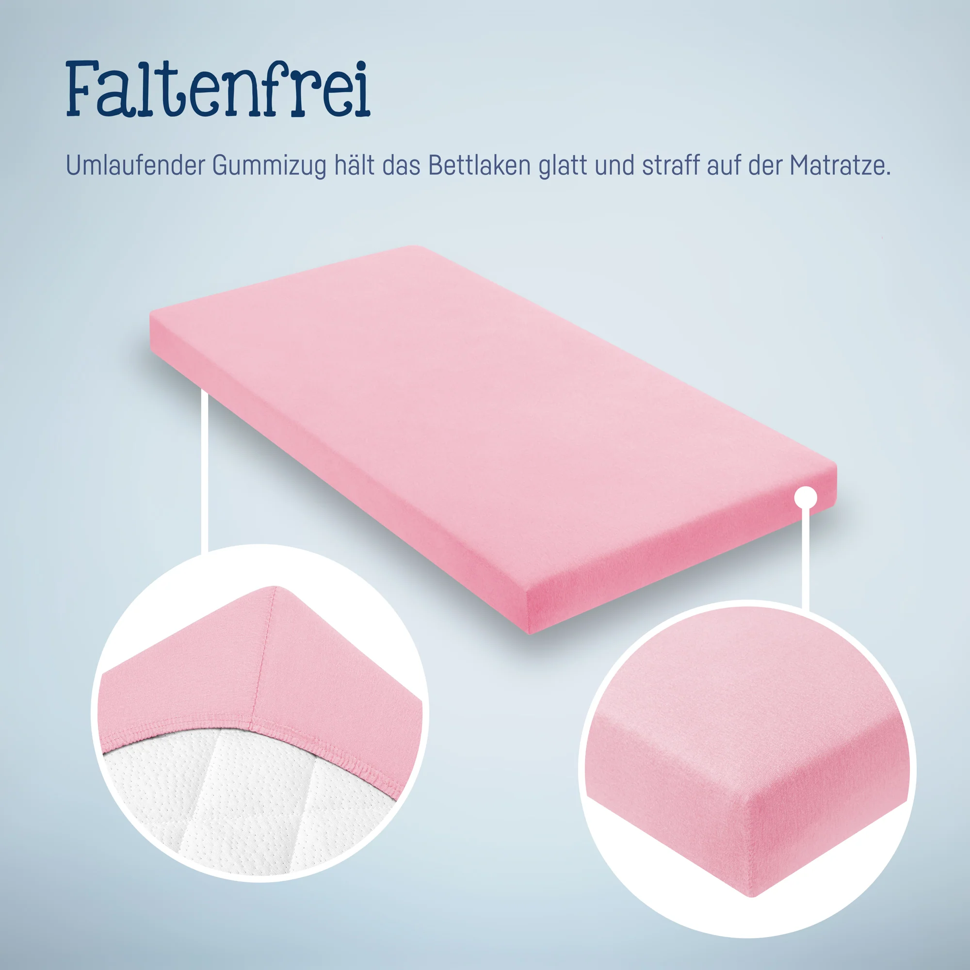 Zöllner Jersey Spannbetttuch Wiege/Stubenwagen 90/40 - rosa Zöllner Jersey Spannbetttuch Wiege/Stubenwagen 90/40 - rosa