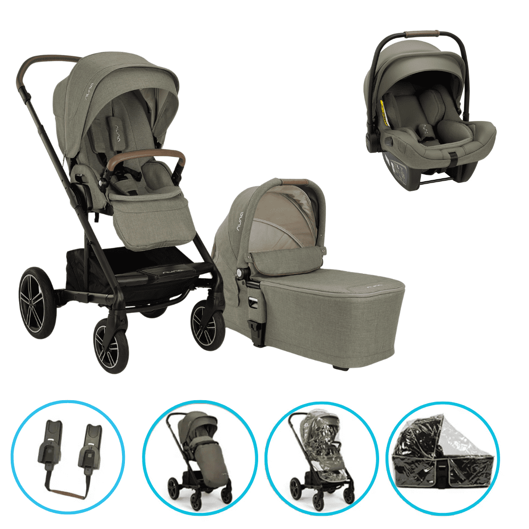 Nuna MIXX next 3in1 Kinderwagen Set Pine inkl. Arra flex Pine & gratis Zubehör
