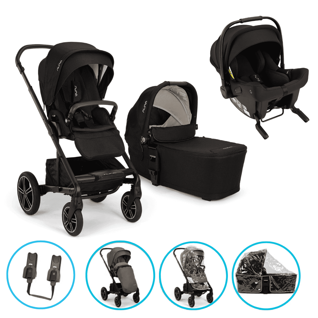 Nuna MIXX next 3in1 Kinderwagen Set Caviar inkl. Pipa Urbn Caviar und gratis Zubehör