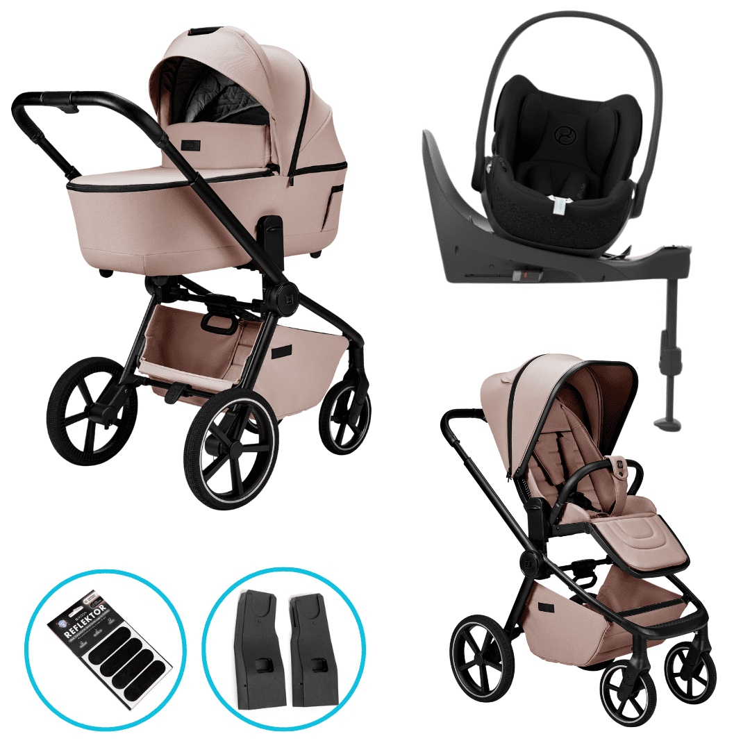 Moon RESEA 2.0 Sand Kombikinderwagen 4in1 Set inkl. Cloud T i-Size sepia black und Base T