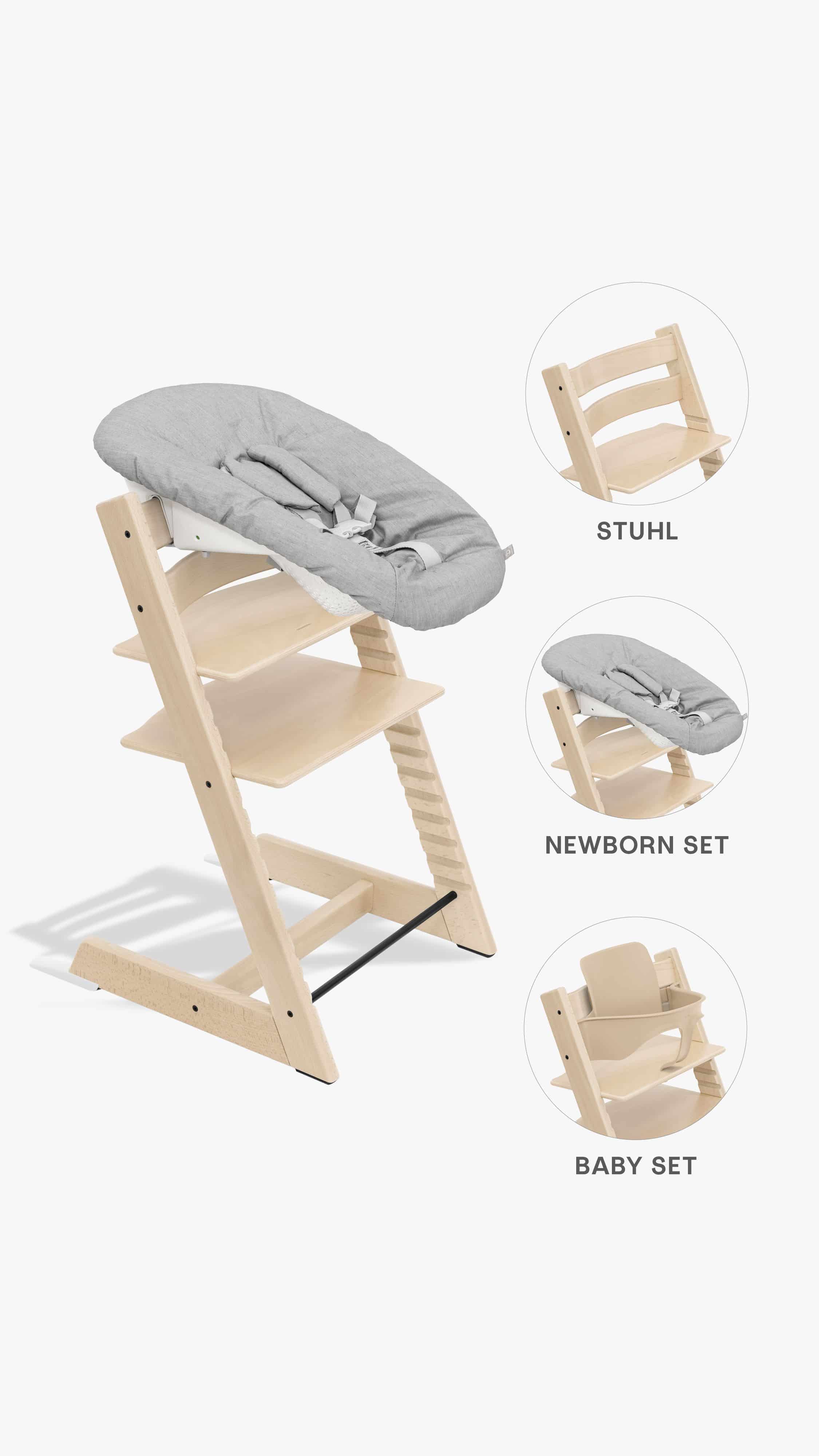 Stokke Tripp Trapp Hochstuhl + Baby- und Newborn-Set Natural/Grey – Stokke Tripp Trapp Bundle Natural/Grey mit Newborn & Baby Set. Ideal ab Geburt, ergonomisch & mitwachsend. Jetzt bei babybrands.de im Komplett-Set kaufen! Stokke Tripp Trapp Hochstuhl + Baby- und Newborn-Set Natural/Grey – Stokke Tripp Trapp Bundle Natural/Grey mit Newborn & Baby Set. Ideal ab Geburt, ergonomisch & mitwachsend. Jetzt bei babybrands.de im Komplett-Set kaufen!