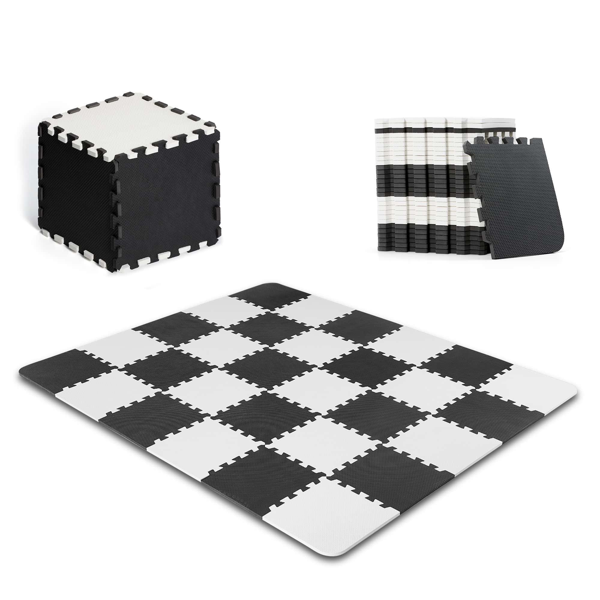 Kinderkraft Schaumstoffmatte - Puzzel 3D LUNO schwarz
