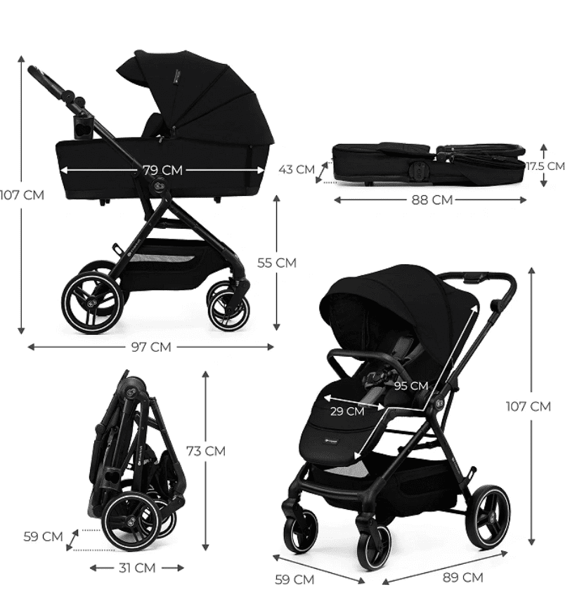 Kinderkraft Kinderwagen 3in1 YOXI black Kinderkraft Kinderwagen 3in1 YOXI black