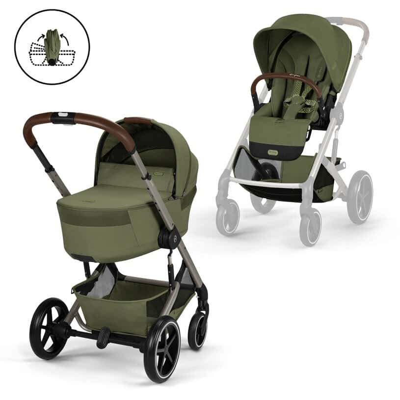 CYBEX Balios S Lux mit faltbarer Wanne - Moss Green