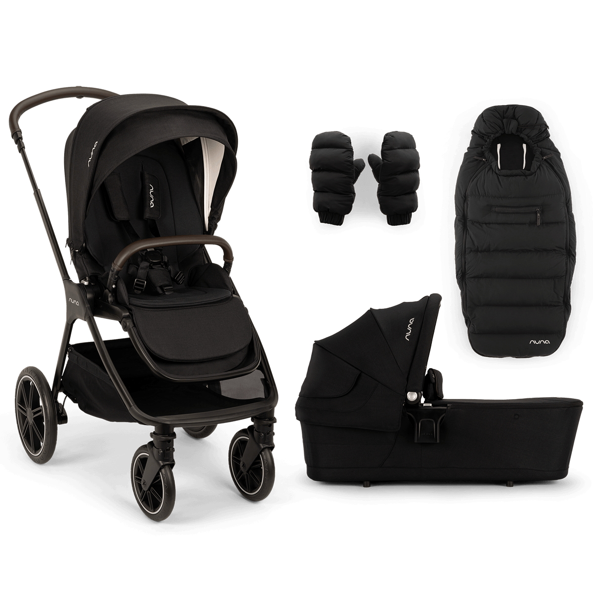 Nuna TRIV lx 3in1 Kinderwagenset Caviar inkl. Arra flex Caviar & gratis Zubehör Nuna TRIV lx 3in1 Kinderwagenset Caviar inkl. Arra flex Caviar & gratis Zubehör