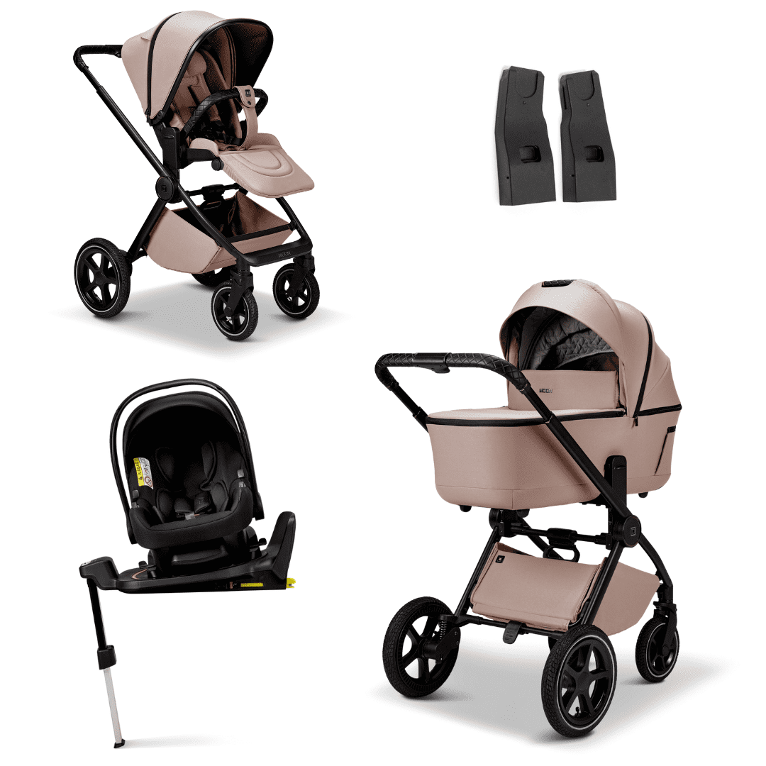 Moon GIO 2.0 Kombikinderwagen sand 4in1 Set inkl. Babyschale und Basisstation Moon GIO 2.0 Kombikinderwagen sand 4in1 Set inkl. Babyschale und Basisstation