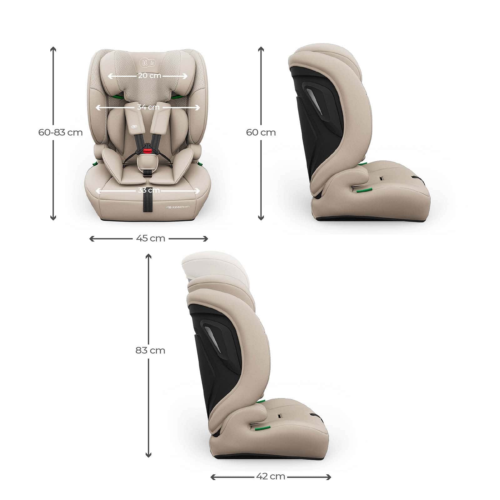 Kinderkraft COMFORT UP 2 PLUS i-Size Kindersitz Beige