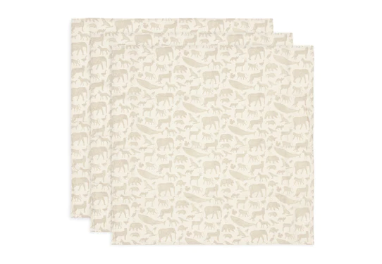Jollein Spucktuch 3er Pack 70x70 cm Nougat Jollein Spucktuch 3er Pack 70x70 cm Nougat