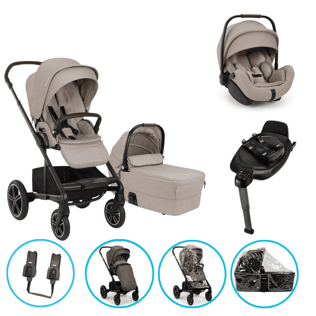 Nuna MIXX next 4in1 Kinderwagen Set Chateau inkl. Arra flex Chateau, Base Next & gratis Zubehör