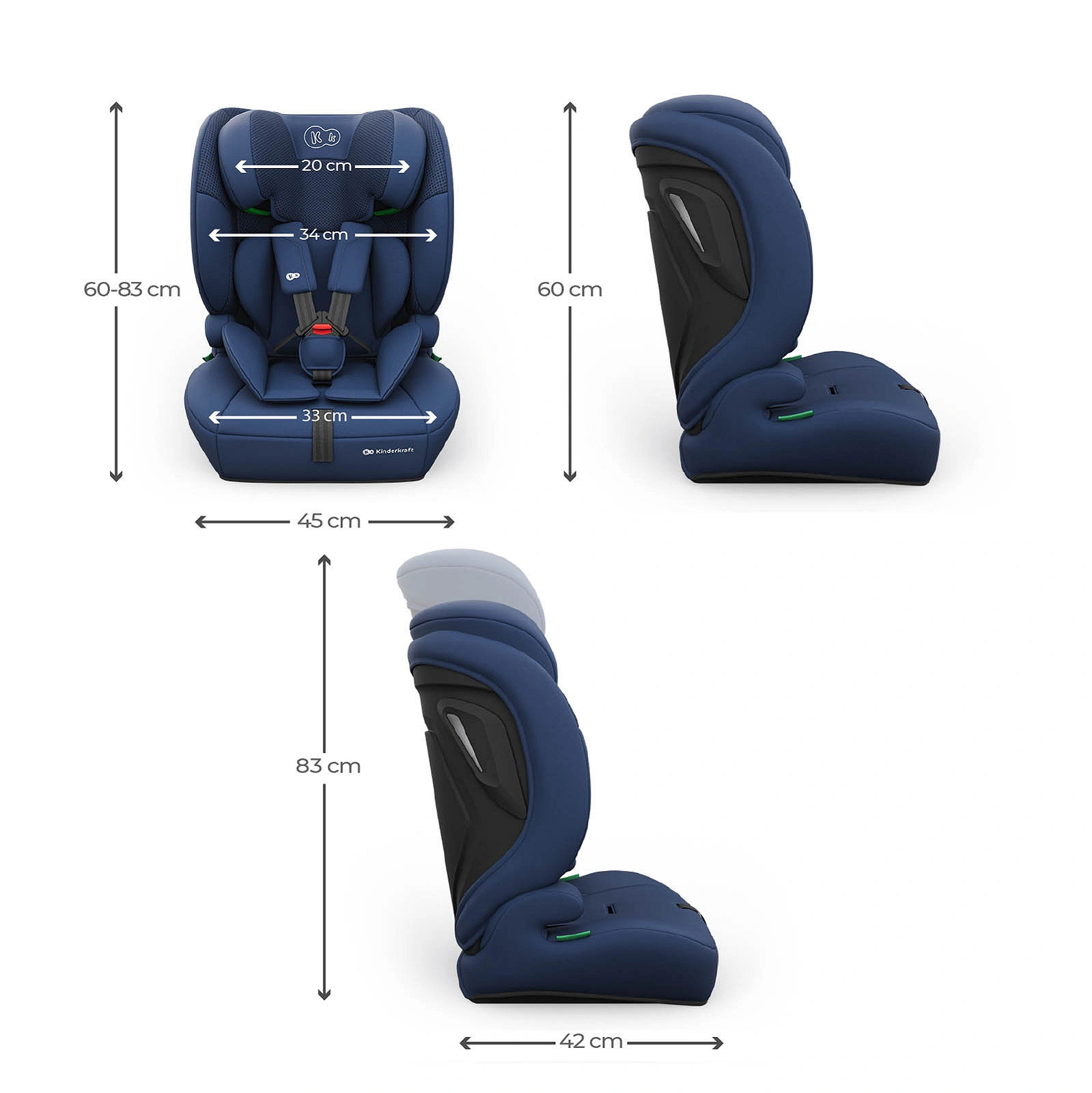 Kinderkraft COMFORT UP 2 PLUS i-Size Kindersitz Blau