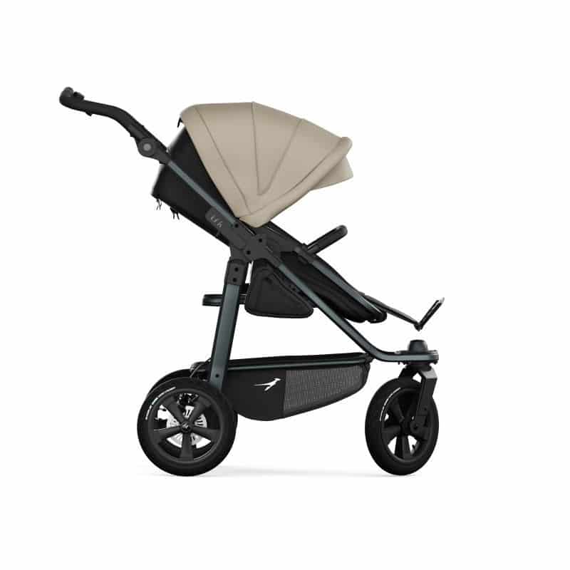 TFK Mono 3 4in1 Kinderwagen Set Sand mit Cybex Cloud T i-Size Sepia Black, CYBEX Base T & TFK Mono Adapter