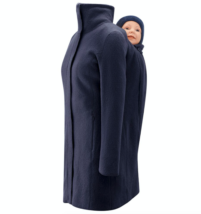 mamalila Eco-Woll-Tragemantel Oslo - navy M