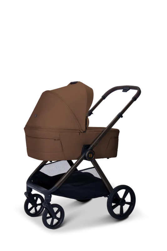 Moon STYLO 5in1 Kombikinderwagen-Set Cognac inkl. Wickeltasche, Regenverdeck und Adaptern