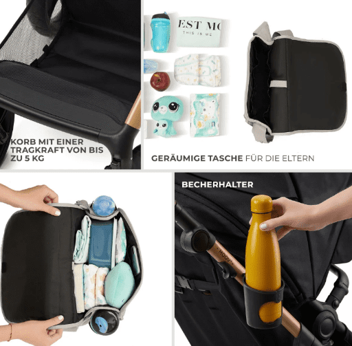 Kinderkraft 3in1 Kombikinderwagen MOOV 2 XL schwarz 