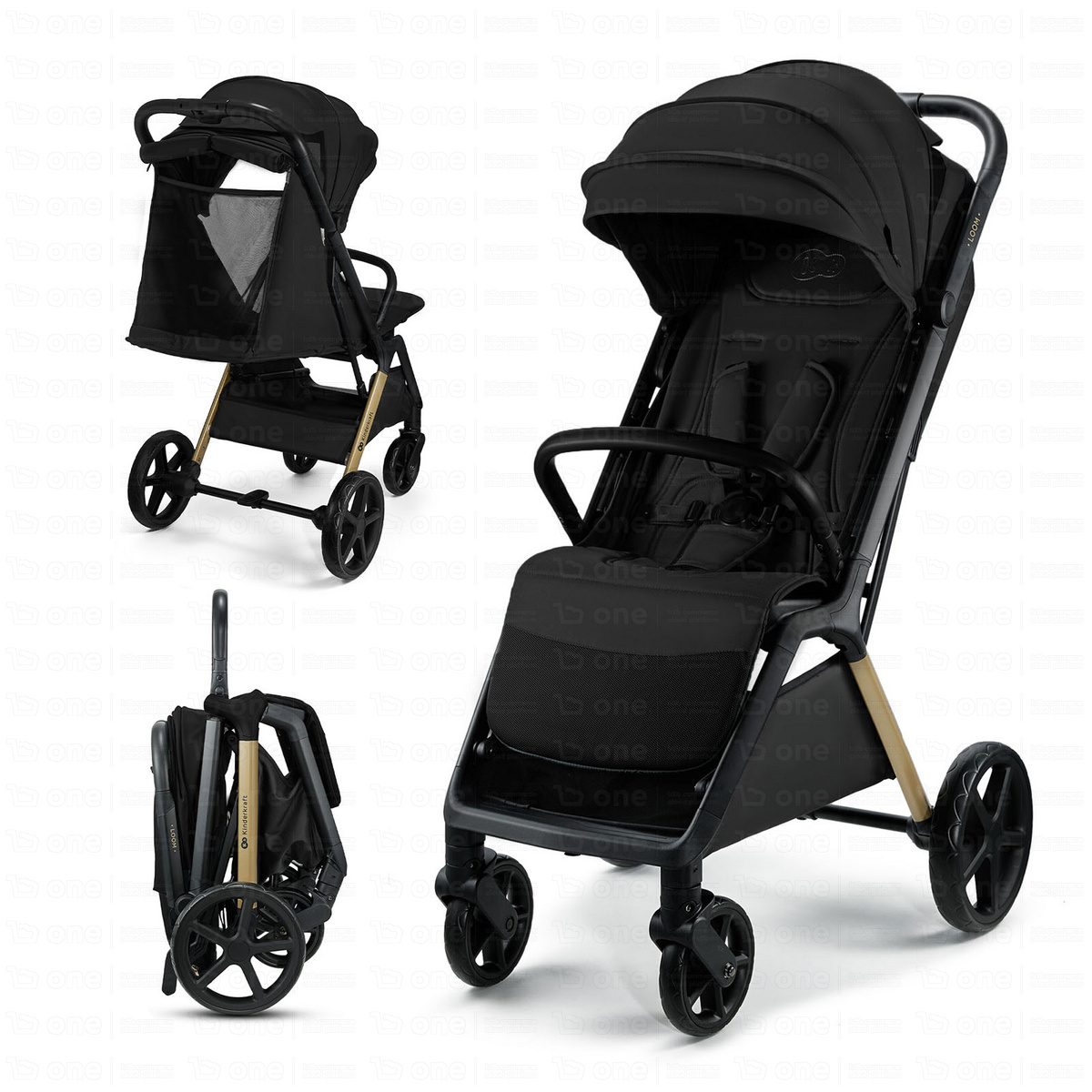 Kinderkraft Buggy LOOM Schwarz – Der LOOM schwarz Kinderwagen von Kinderkraft – leichter Buggy mit Automatik-Faltung, pannensicheren Rädern & Liegefunktion. Ideal für Alltag & Reisen.