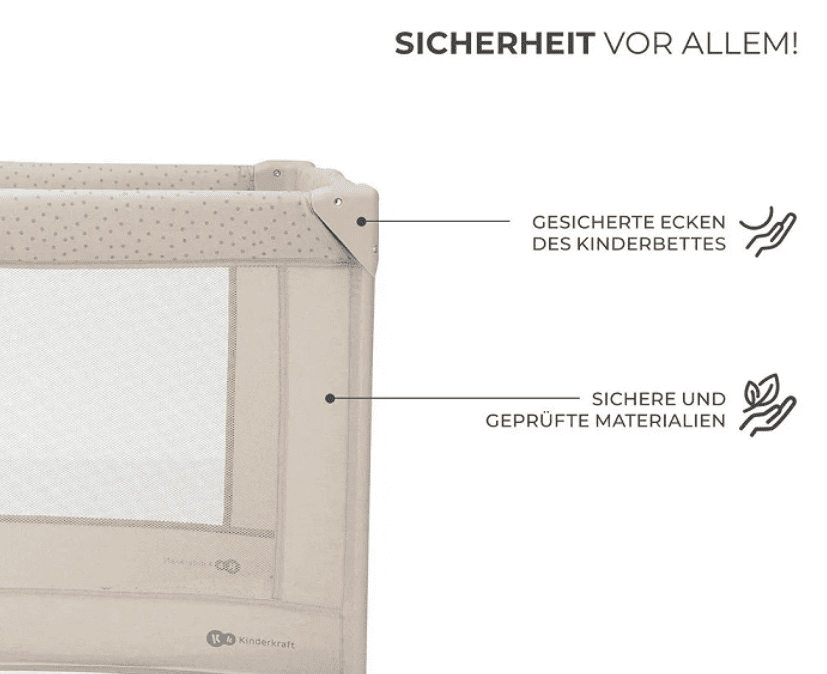 Kinderkraft 2in1 Reisebett JOY 2 beige