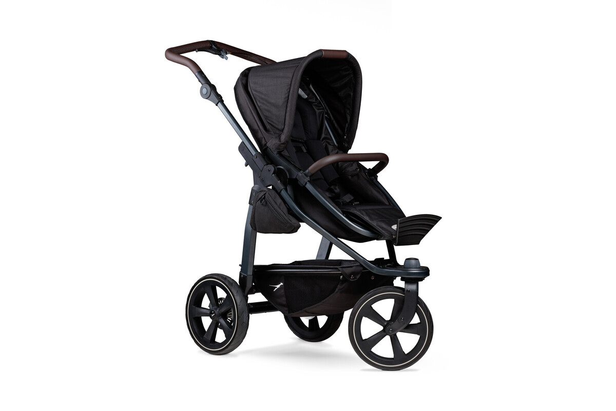 TFK Mono 2 Kombikinderwagen inkl. gratis Wickelrucksack Luftkammerräder - schwarz