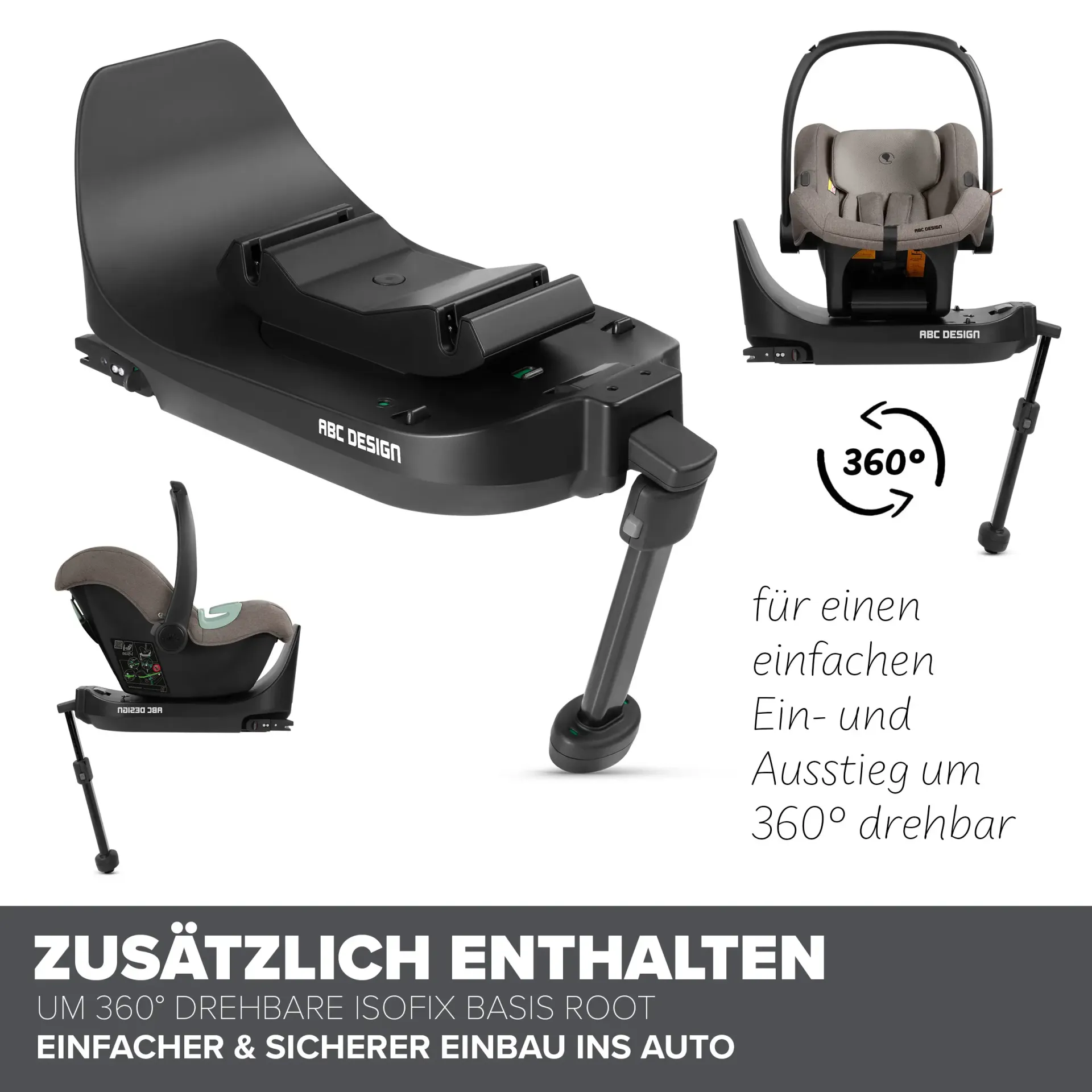 ABC Design City Life All in One Set inkl. Isofix Base Root - Nature