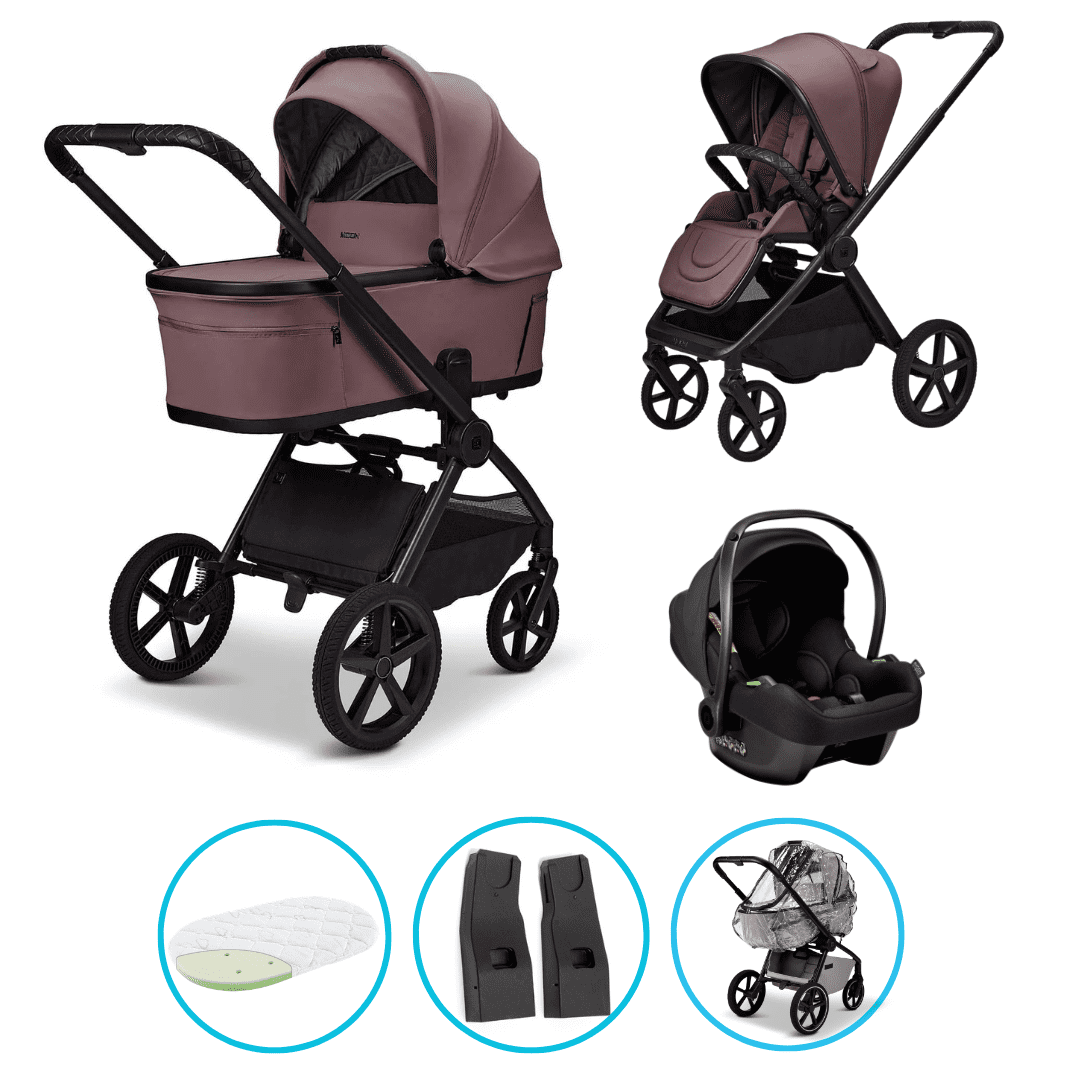 Moon GIO Fold 3in 1 Kombikinderwagen Tonka mit Babyschale Cosmo 2.0 und Lightweight-Rädern inkl. GRATIS Regenverdeck