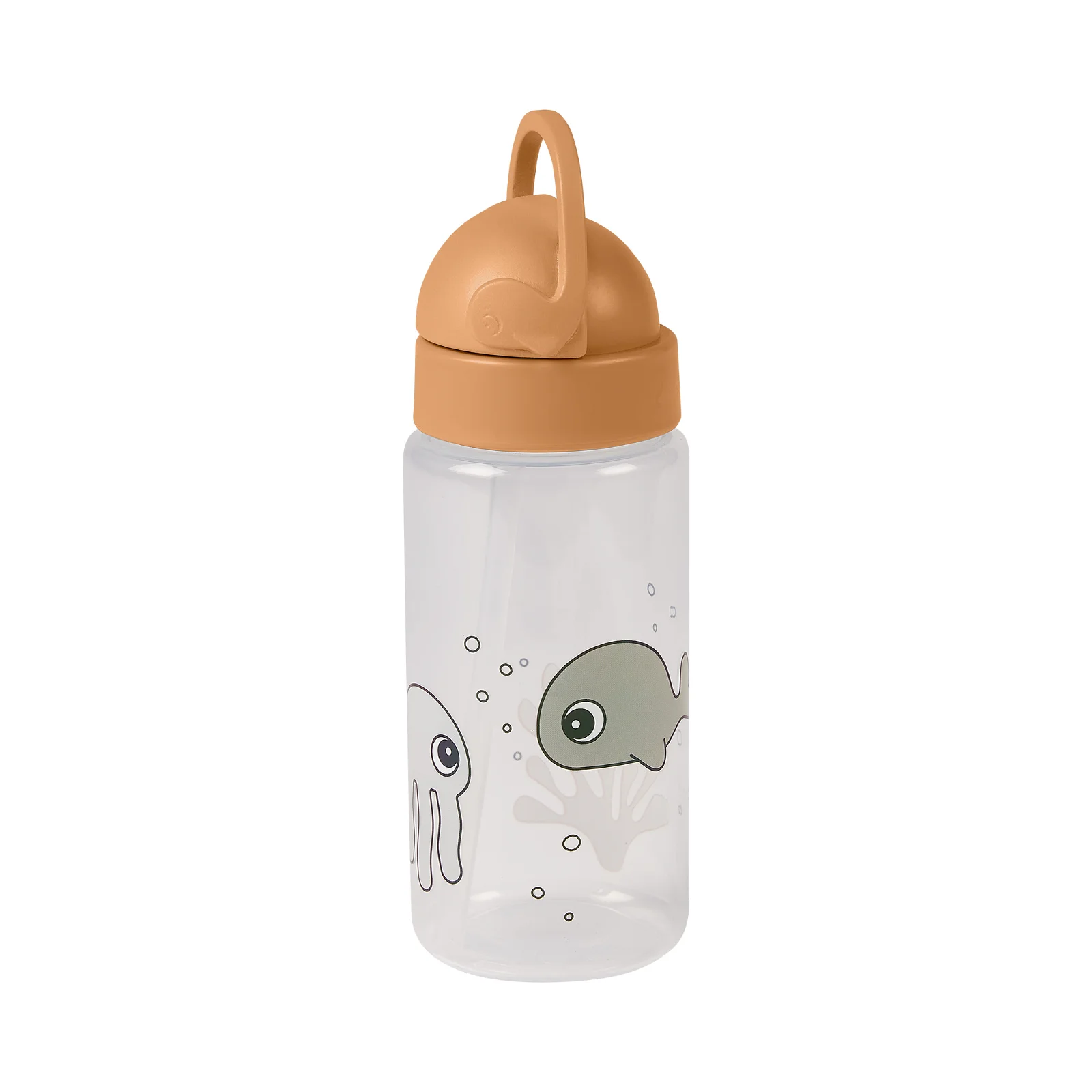 Done by Deer - Trinkflasche mit Strohhalm Sea friends Mustard Done by Deer - Trinkflasche mit Strohhalm Sea friends Mustard