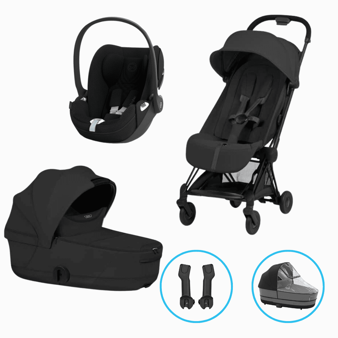 Cybex Coya Style 5in1 Kinderwagen Set Matt Black/Sepia Black inkl. Cloud T Plus Sepia Black