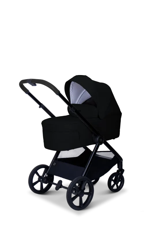 Moon STYLO 5in1 Kombikinderwagen-Set Onyx inkl. Wickeltasche, Regenverdeck und Adaptern