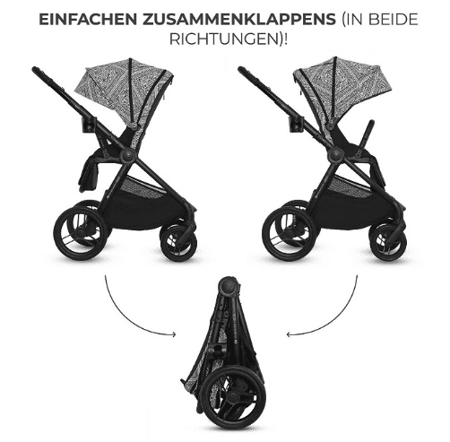 Kinderkraft x BIZUU Nea 2 Kombikinderwagen lunar black